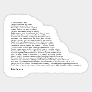 Dale Carnegie Quotes Sticker